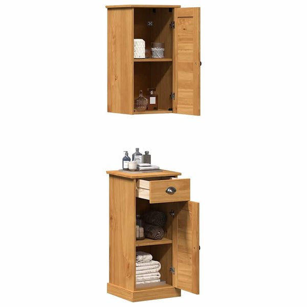 Badezimmerschrank VIGO Braun Honigbraun 2er-Set
