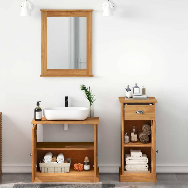 Badezimmermöbel Set VIGO Honigbraun Kiefer Massivholz