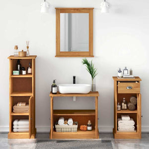 Badezimmermöbel Set VIGO Honigbraun Kiefer Massivholz