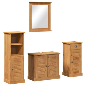 Badezimmermöbel Set VIGO Honigbraun Kiefer Massivholz