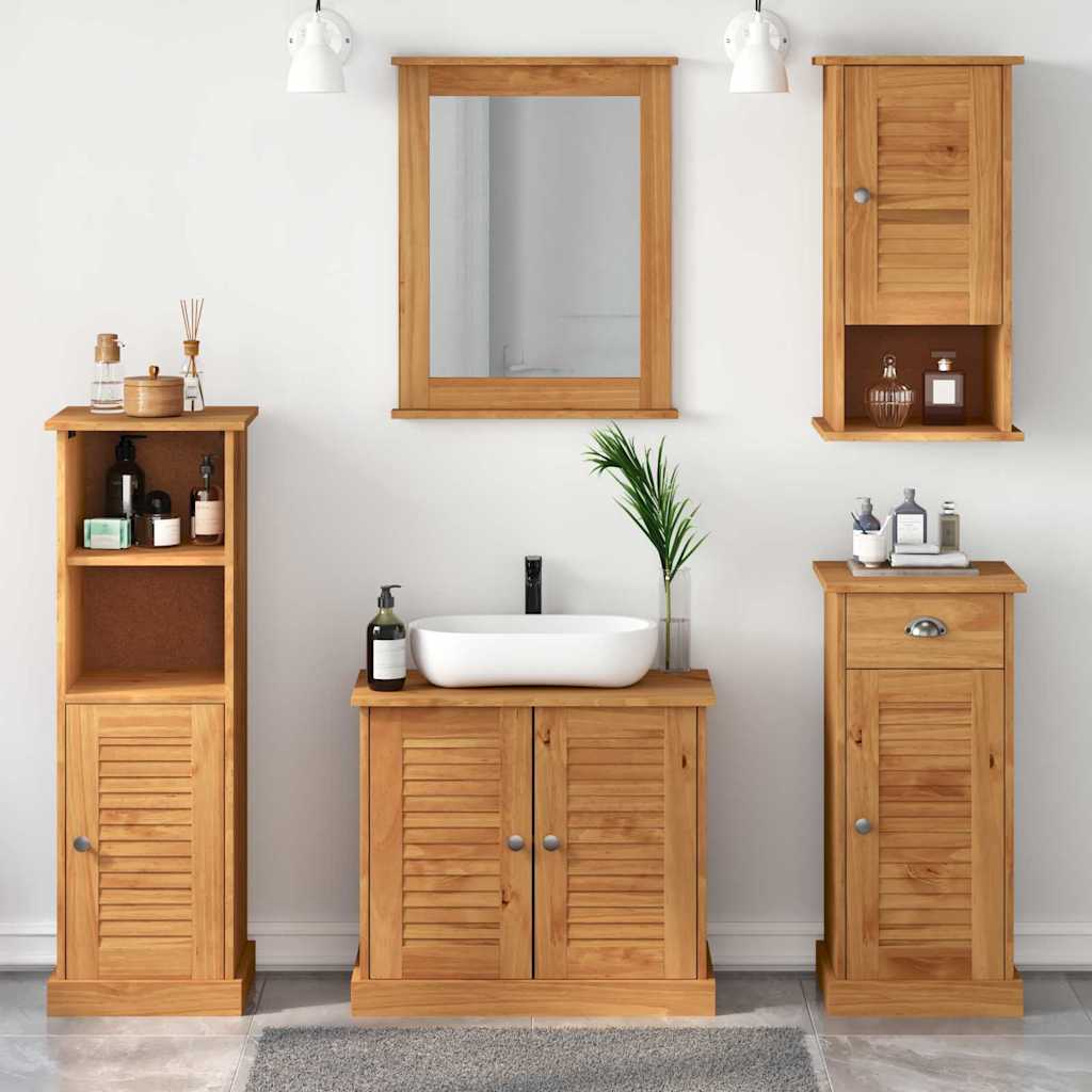 Badezimmermöbel Set VIGO Kiefer Honigbraun 5-teilig