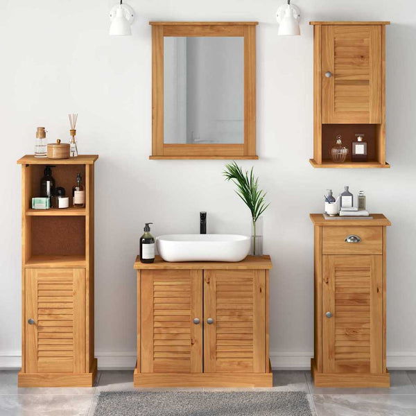 Badezimmermöbel Set VIGO Kiefer Honigbraun 5-teilig