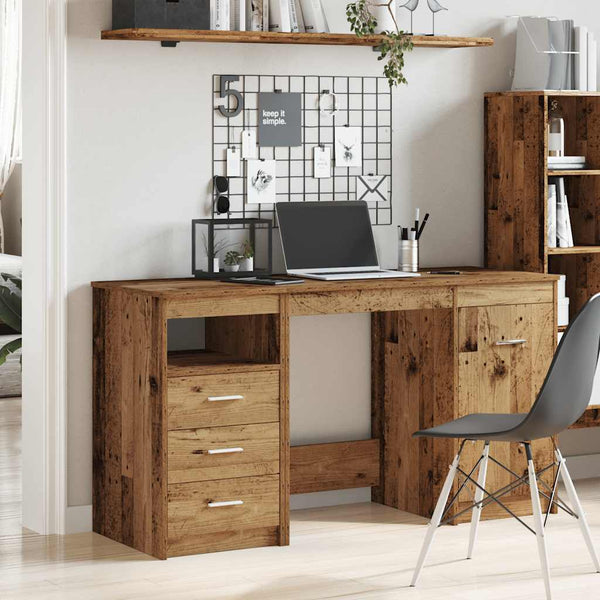 Schreibtisch Altholz mit Unterschrank