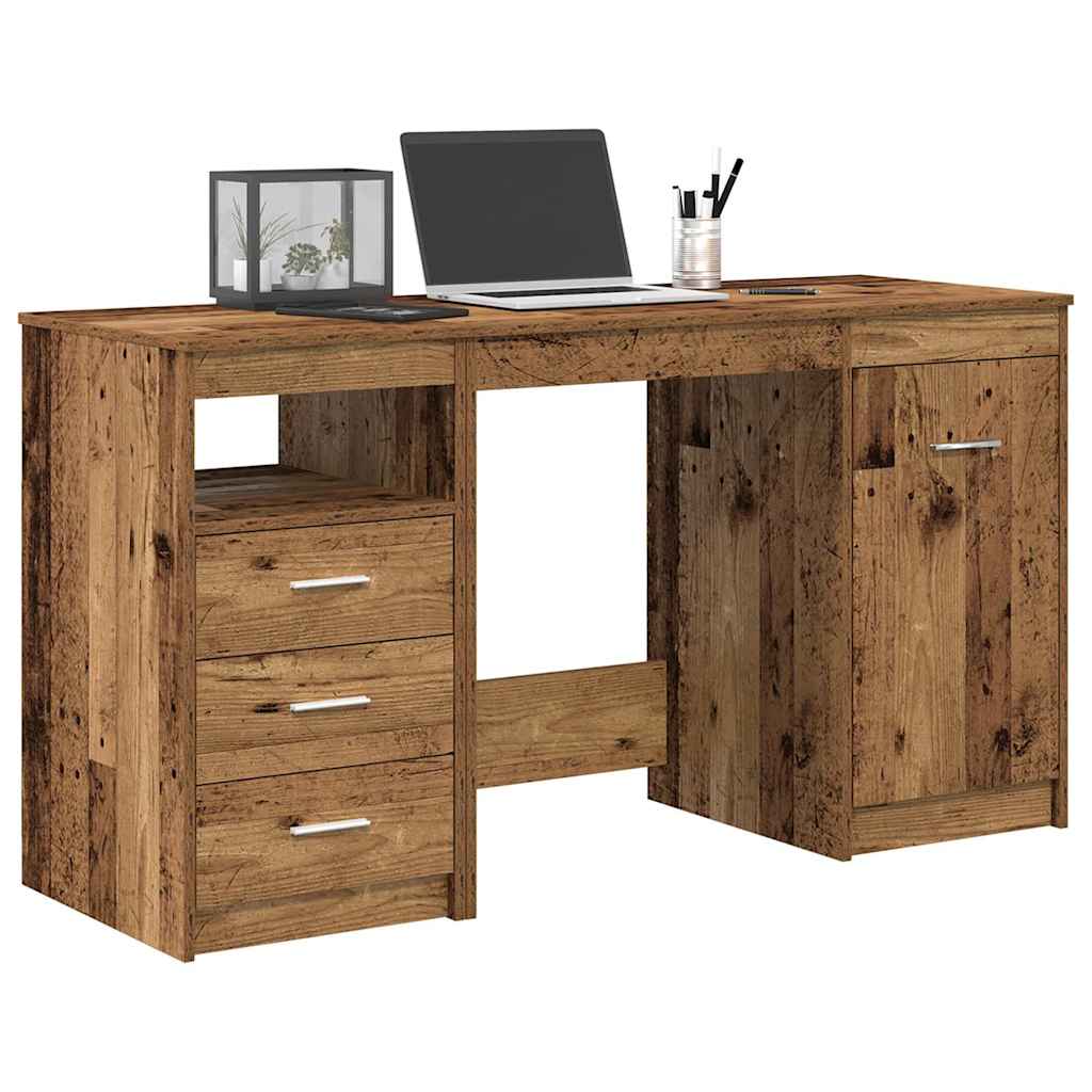 Schreibtisch Altholz mit Unterschrank