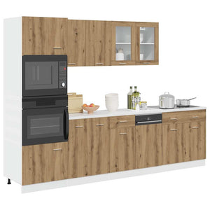 vidaXL 7-Piece Kitchen Cabinet Set Lyon Artisan Oak Engineered Wood