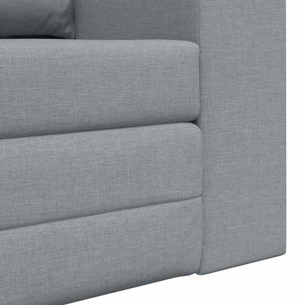 vidaXL Sofa Bed 60cm Light Grey Fabric