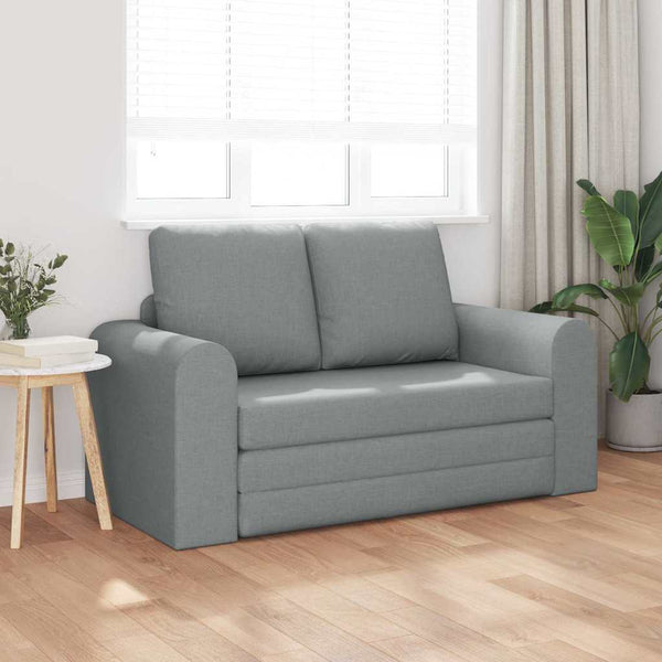vidaXL Sofa Bed 60cm Light Grey Fabric
