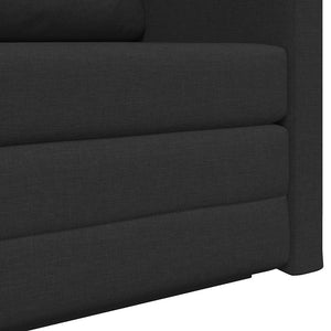 vidaXL Sofa Bed 110cm Black Fabric