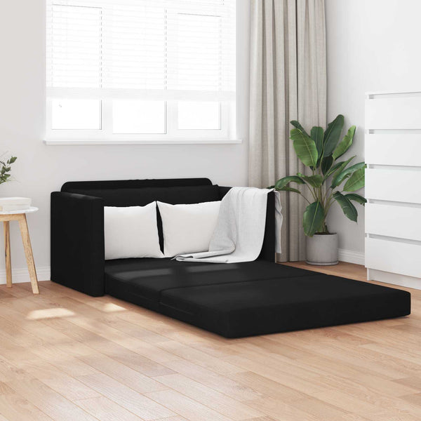 vidaXL Sofa Bed 110cm Black Fabric