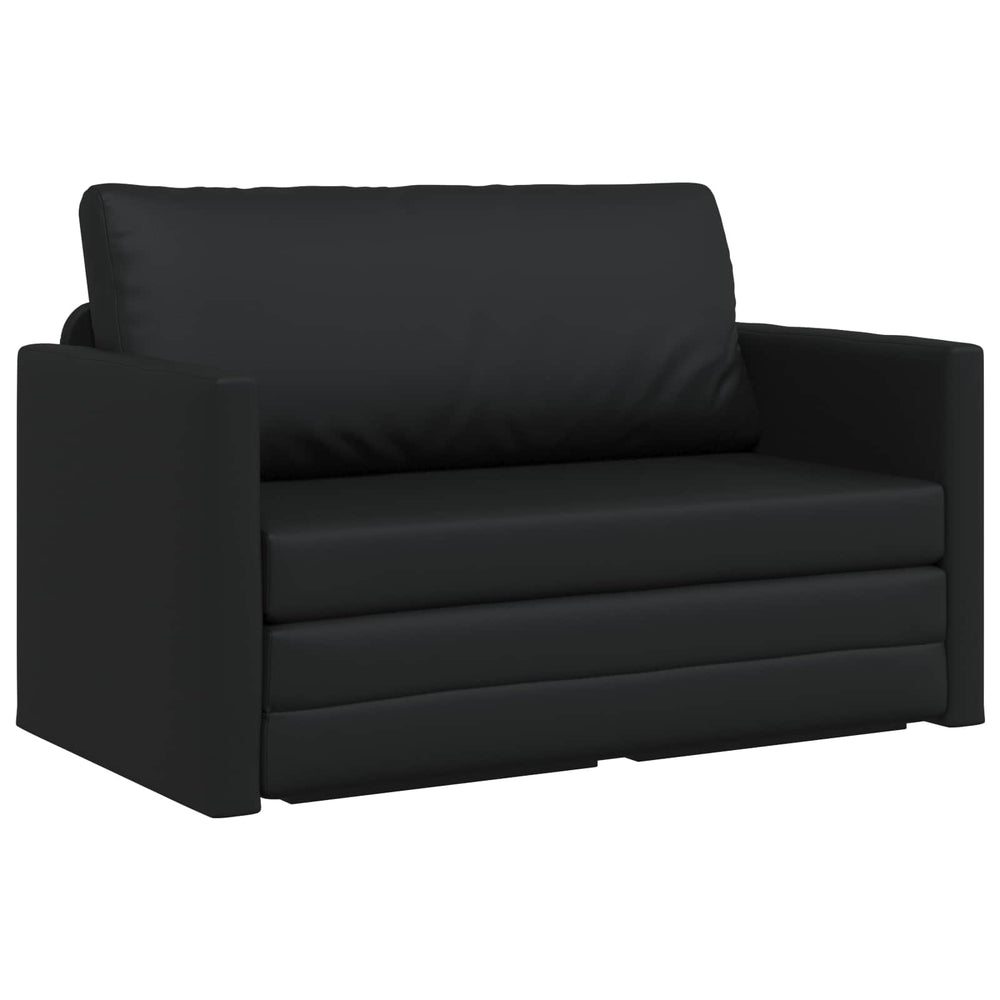 vidaXL Sofa Bed Black 124 x 71 x 78 cm Faux Leather