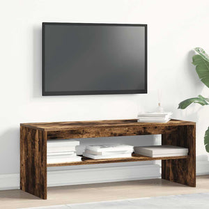 vidaXL TV Cabinet Smoked Oak 100x40x40 cm Engineered Wood