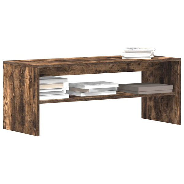 vidaXL TV Cabinet Smoked Oak 100x40x40 cm Engineered Wood