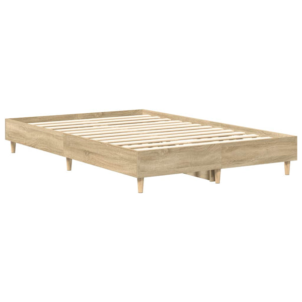 vidaXL Bed Frame without Mattress Sonoma Oak 120x200 cm Engineered Wood