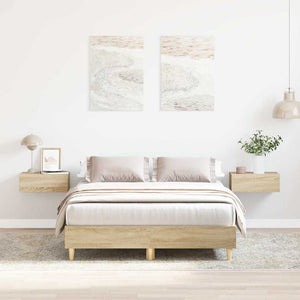 vidaXL Bed Frame without Mattress Sonoma Oak 120x200 cm Engineered Wood