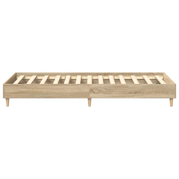 vidaXL Bed Frame without Mattress Sonoma Oak 100x200 cm Engineered Wood