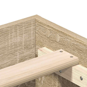 vidaXL Bed Frame without Mattress Sonoma Oak 100x200 cm Engineered Wood