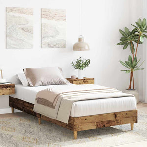 Bettgestell 100x200 cm Altholz-Optik