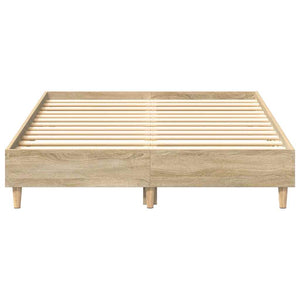 vidaXL Bed Frame without Mattress Sonoma Oak 140x190 cm Engineered Wood
