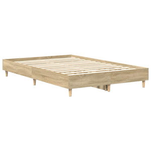vidaXL Bed Frame without Mattress Sonoma Oak 140x190 cm Engineered Wood