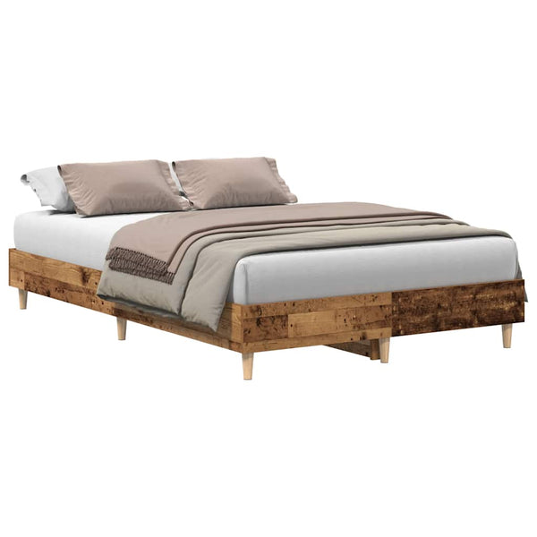 Bettgestell 135x190 cm Altholz-Optik