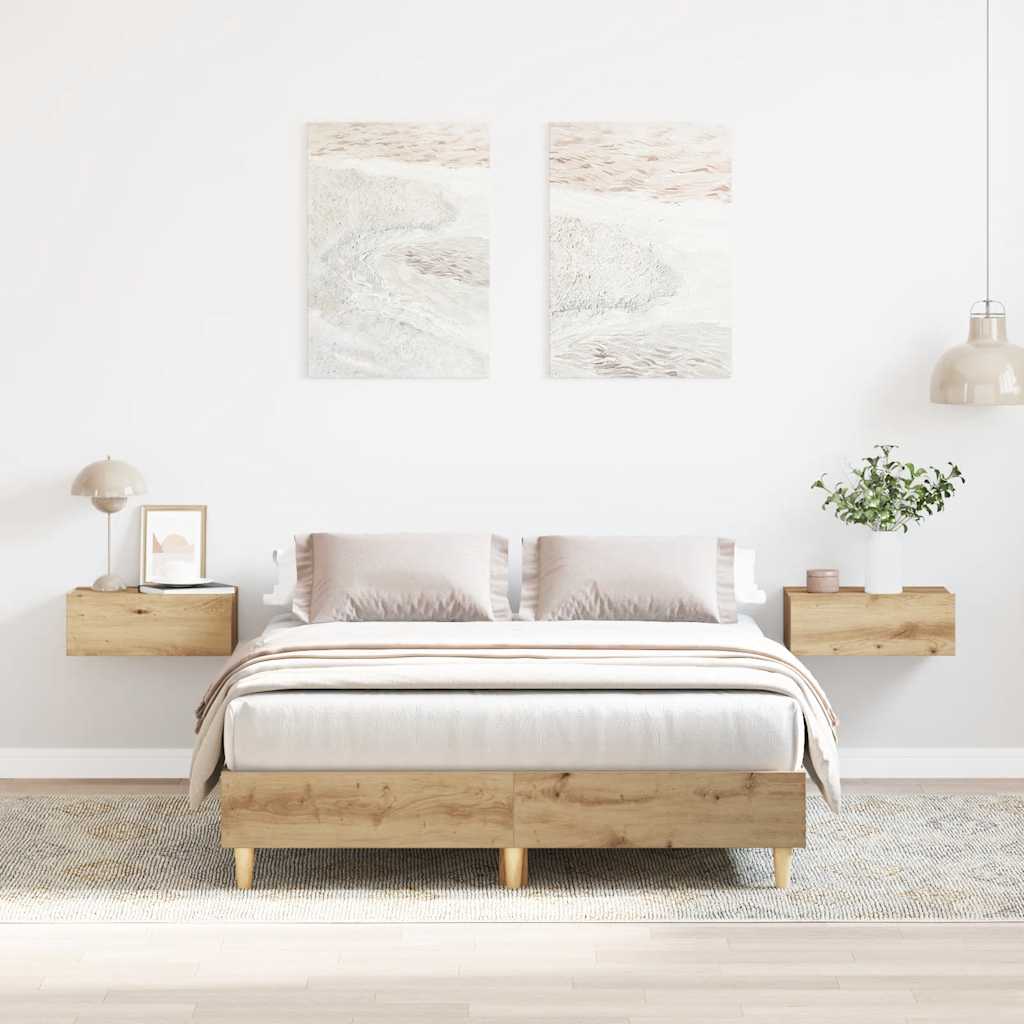 Bettgestell Artisan-Eiche 135x190 cm