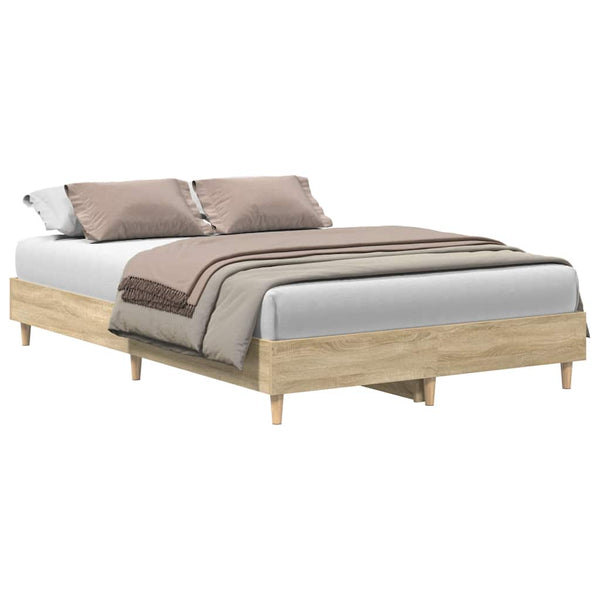 vidaXL Bed Frame without Mattress Sonoma Oak 120x190 cm Engineered Wood