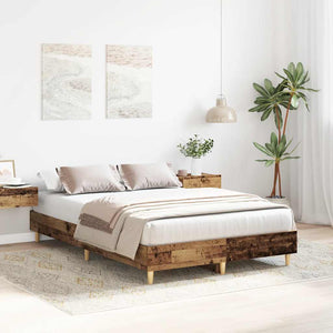 Bettgestell 120x190 cm Altholz-Optik