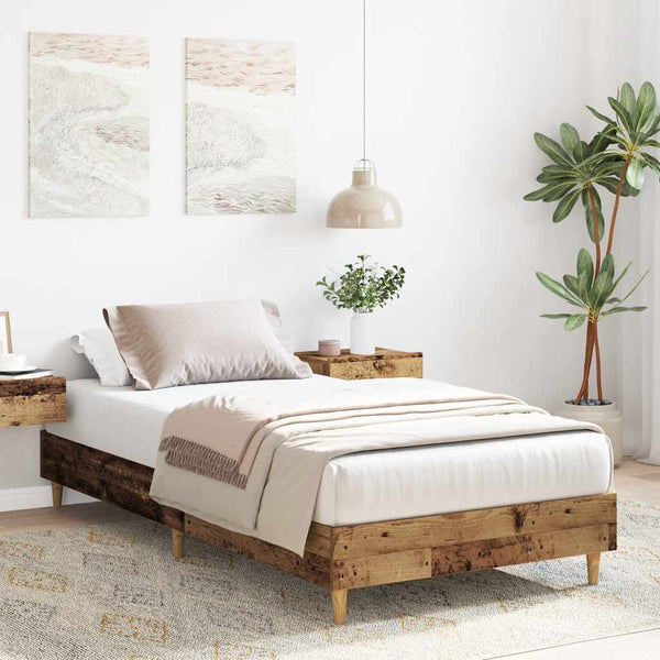 Bettgestell 90x190 cm Altholz-Optik