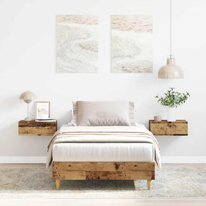 Bettgestell 90x190 cm Altholz-Optik