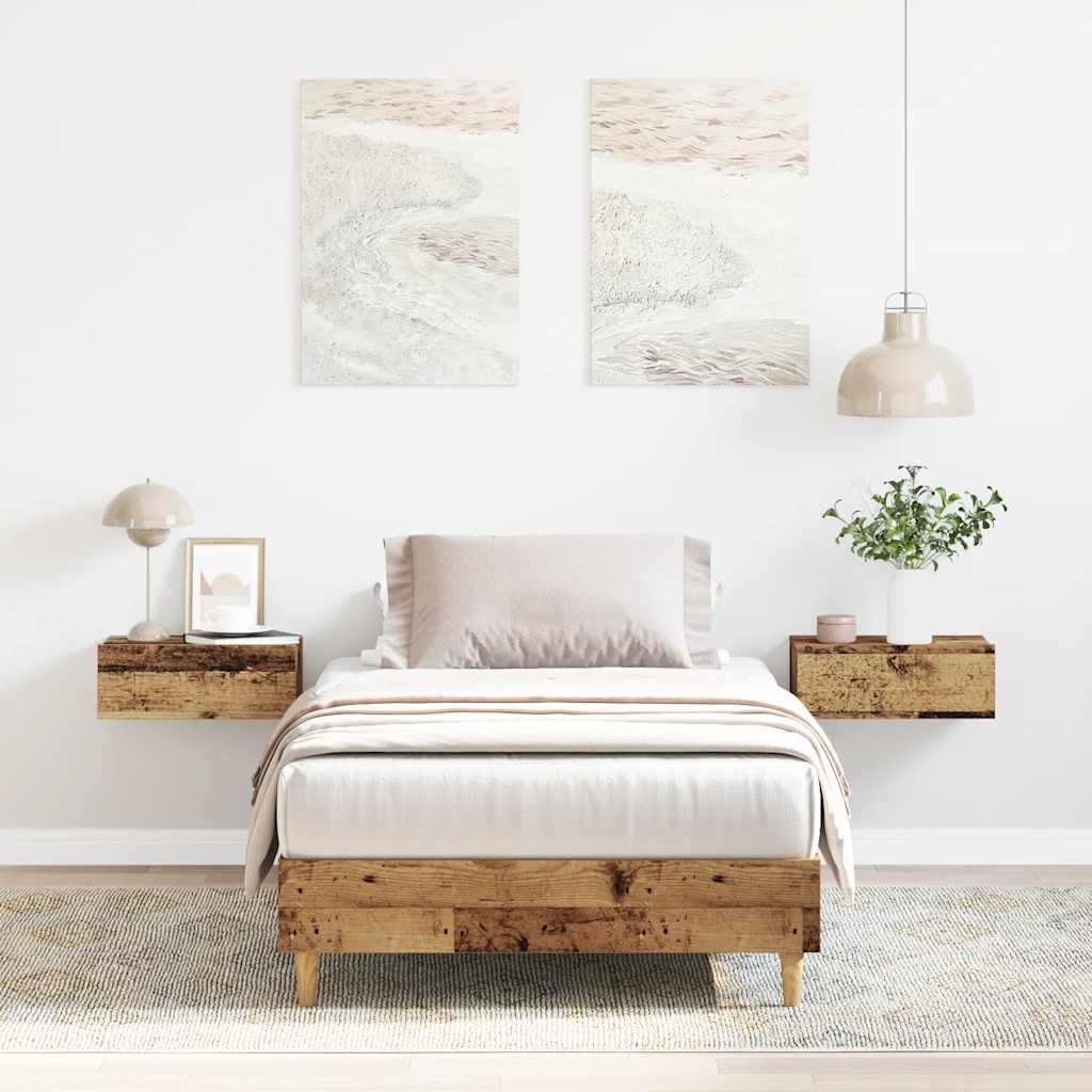 Bettgestell 90x190 cm Altholz-Optik