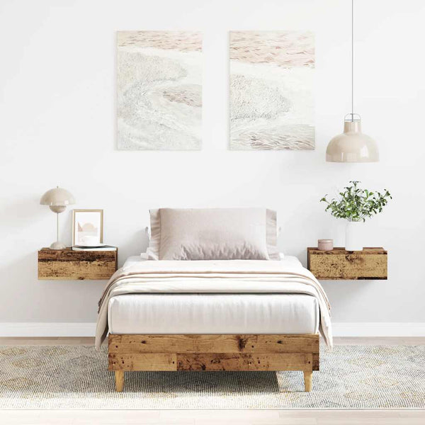 Bettgestell 90x190 cm Altholz-Optik