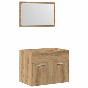 vidaXL 2-Piece Bathroom Furniture Set Artisan Oak Engineered Wood