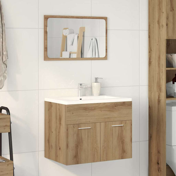 vidaXL 2-Piece Bathroom Furniture Set Artisan Oak Engineered Wood