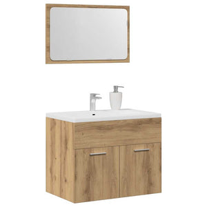 vidaXL 2-Piece Bathroom Furniture Set Artisan Oak Engineered Wood