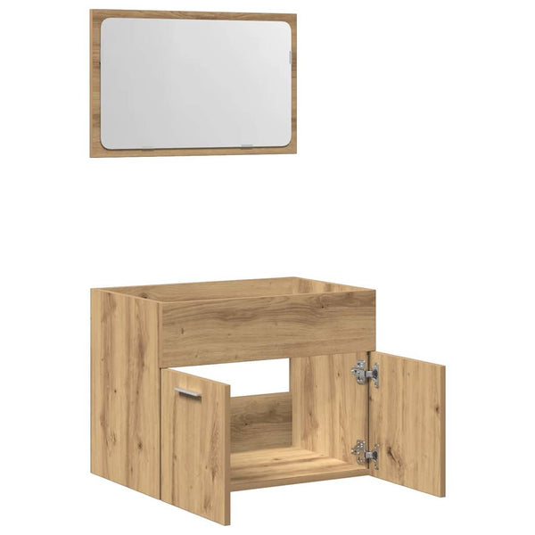 vidaXL 2-Piece Bathroom Furniture Set Artisan Oak Engineered Wood