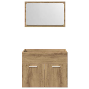 vidaXL 2-Piece Bathroom Furniture Set Artisan Oak Engineered Wood