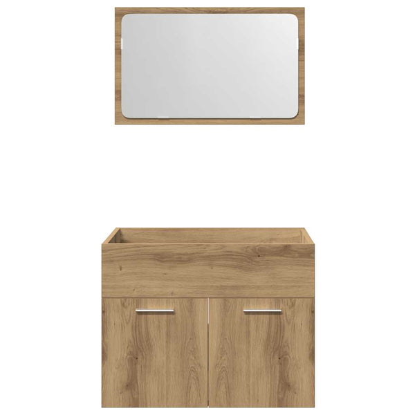 vidaXL 2-Piece Bathroom Furniture Set Artisan Oak Engineered Wood