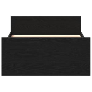 vidaXL Bed Frame without Mattress Black Oak Look 75x190 cm