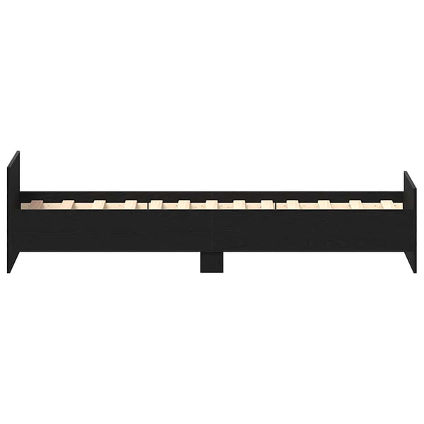 vidaXL Bed Frame without Mattress Black Oak Look 75x190 cm