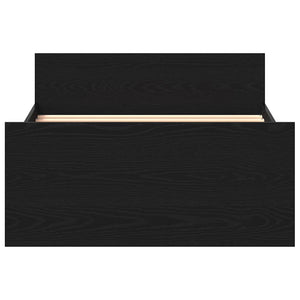 vidaXL Bed Frame without Mattress Black Oak Look 100x200 cm