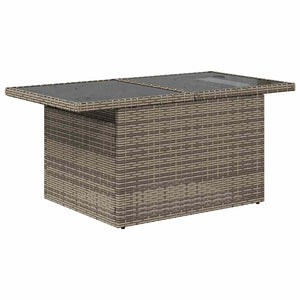 vidaXL 5-piece Garden Sofa Set with Cushions Grey Poly Rattan Acacia