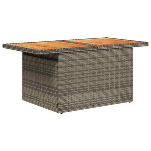 vidaXL 11-pc. Garden Sofa Set with Cushions Grey Poly Rattan Acacia
