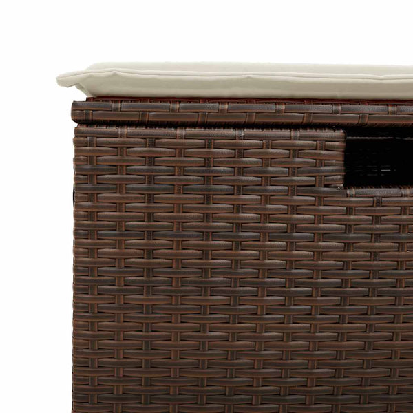 6-tlg. Garten Sofagarnitur Braun Poly Rattan