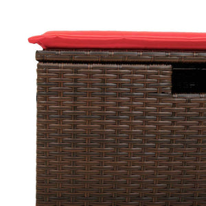 6-tlg. Garten Sofagarnitur Braun Poly Rattan