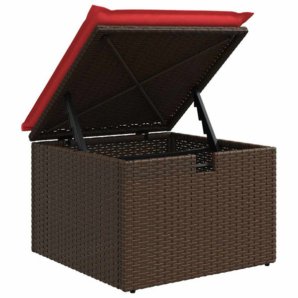 6-tlg. Garten Sofagarnitur Braun Poly Rattan