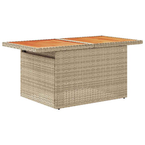 vidaXL 5-Piece Garden Sofa Set with Cushions Beige Poly Rattan