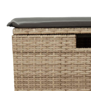 vidaXL 5-Piece Garden Sofa Set with Cushions Beige Poly Rattan