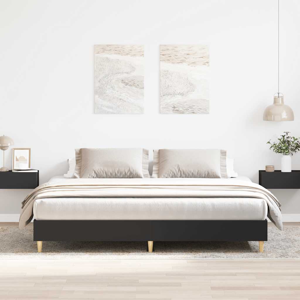 Bettgestell Schwarz 200x200 cm