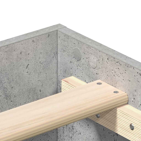 Bettgestell Betongrau 200x200 cm