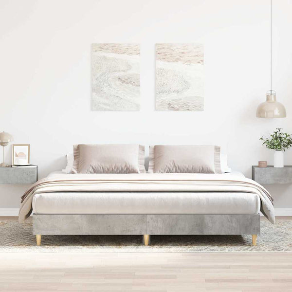 Bettgestell Betongrau 200x200 cm